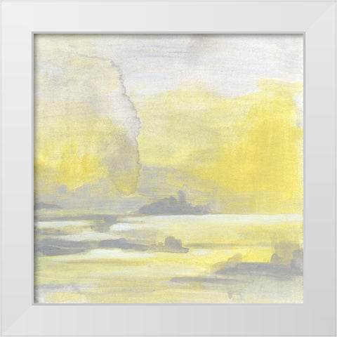 Citron Shore II White Modern Wood Framed Art Print by Vess, June Erica