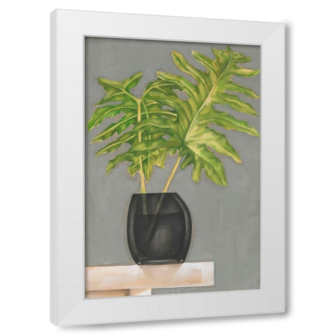 Frond in Vase II White Modern Wood Framed Art Print by Goldberger, Jennifer