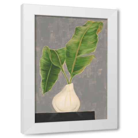 Frond in Vase III White Modern Wood Framed Art Print by Goldberger, Jennifer