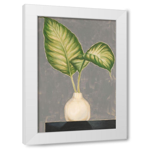 Frond in Vase IV White Modern Wood Framed Art Print by Goldberger, Jennifer