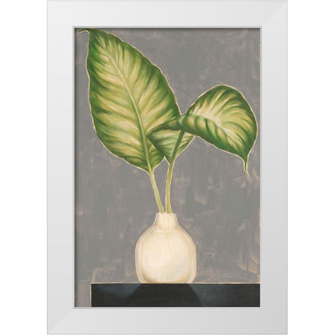 Frond in Vase IV White Modern Wood Framed Art Print by Goldberger, Jennifer