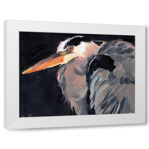 Great Heron II White Modern Wood Framed Art Print by Parker, Jennifer Paxton