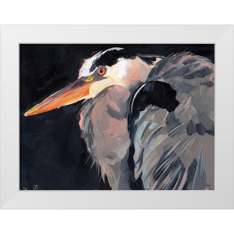 Great Heron II White Modern Wood Framed Art Print by Parker, Jennifer Paxton