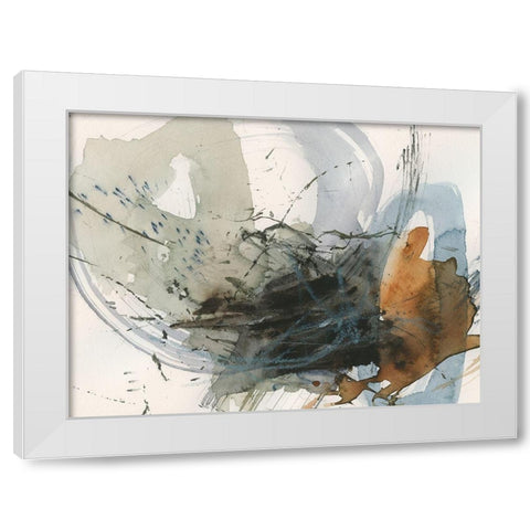 Orbital Burst I White Modern Wood Framed Art Print by Barnes, Victoria