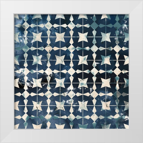Tile-Dye I White Modern Wood Framed Art Print by Vess, June Erica