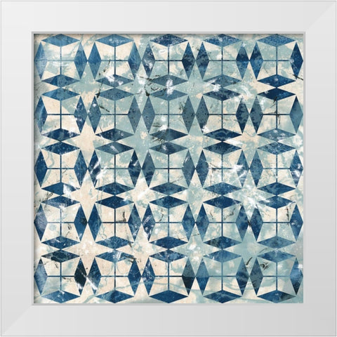 Tile-Dye II White Modern Wood Framed Art Print by Vess, June Erica