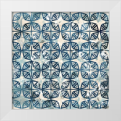 Tile-Dye IV White Modern Wood Framed Art Print by Vess, June Erica