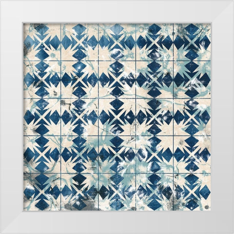 Tile-Dye VI White Modern Wood Framed Art Print by Vess, June Erica