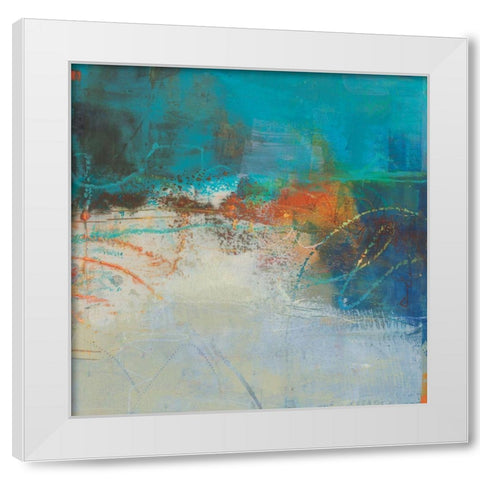 Keek I White Modern Wood Framed Art Print by Jachimiec, Sue