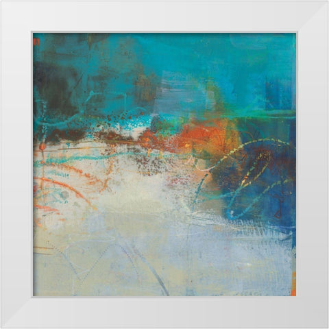 Keek I White Modern Wood Framed Art Print by Jachimiec, Sue