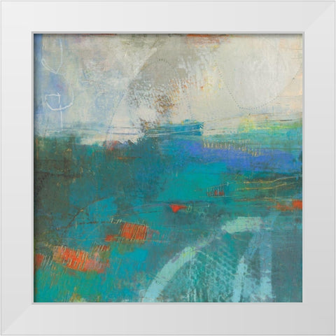 Keek II White Modern Wood Framed Art Print by Jachimiec, Sue