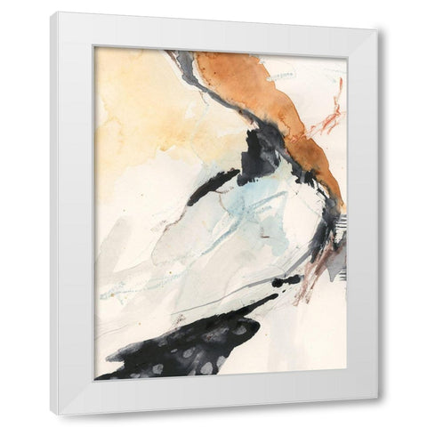 Efflux I White Modern Wood Framed Art Print by Borges, Victoria