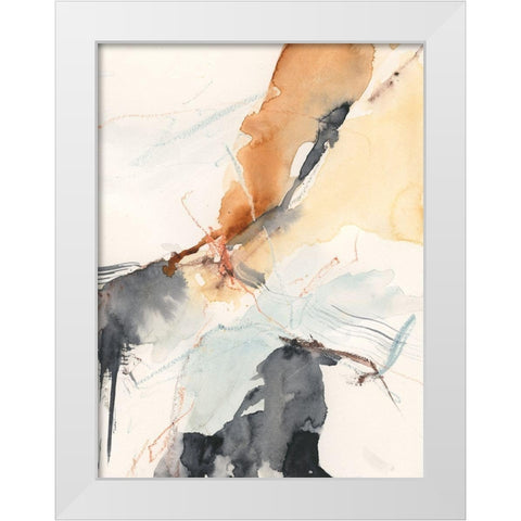 Efflux II White Modern Wood Framed Art Print by Borges, Victoria