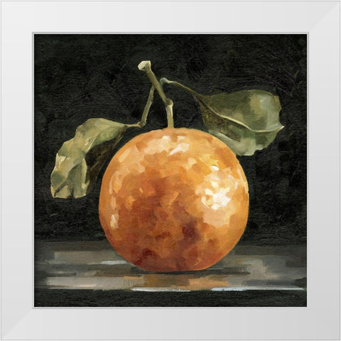 Dark Orange Deux I White Modern Wood Framed Art Print by Caroline, Emma