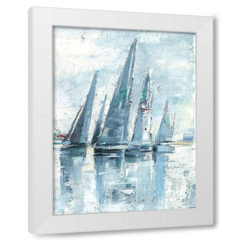 Regatta I White Modern Wood Framed Art Print by Harper, Ethan