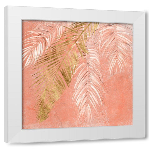 Golden Palms I White Modern Wood Framed Art Print by Parker, Jennifer Paxton