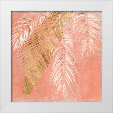Golden Palms I White Modern Wood Framed Art Print by Parker, Jennifer Paxton