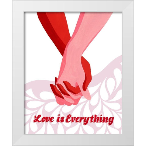 Groovy Love I White Modern Wood Framed Art Print by Popp, Grace
