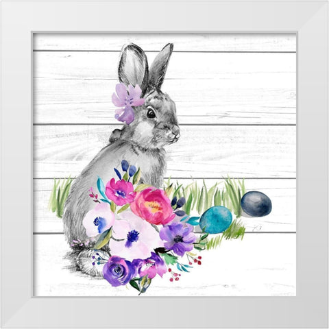 Bright Easter Bouquet I White Modern Wood Framed Art Print by Parker, Jennifer Paxton