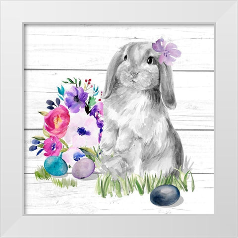 Bright Easter Bouquet II White Modern Wood Framed Art Print by Parker, Jennifer Paxton