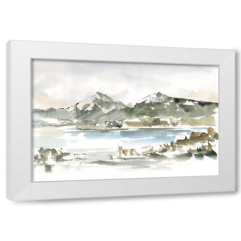 Snow-capped Mountain Study I White Modern Wood Framed Art Print by Harper, Ethan