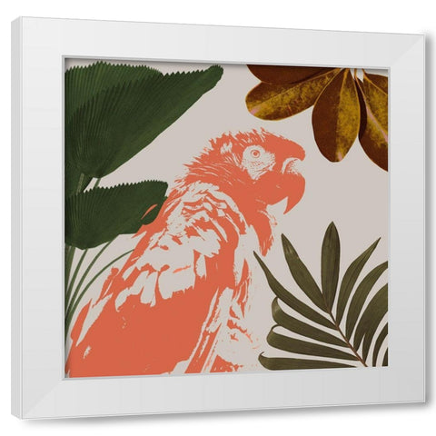 Graphic Tropical Bird I White Modern Wood Framed Art Print by Warren, Annie