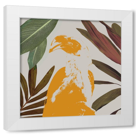 Graphic Tropical Bird II White Modern Wood Framed Art Print by Warren, Annie