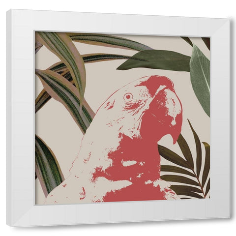 Graphic Tropical Bird IV White Modern Wood Framed Art Print by Warren, Annie