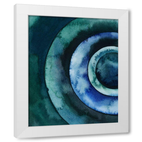 Cobalt Vortex I White Modern Wood Framed Art Print by Popp, Grace