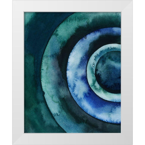 Cobalt Vortex I White Modern Wood Framed Art Print by Popp, Grace