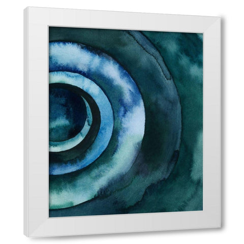 Cobalt Vortex II White Modern Wood Framed Art Print by Popp, Grace