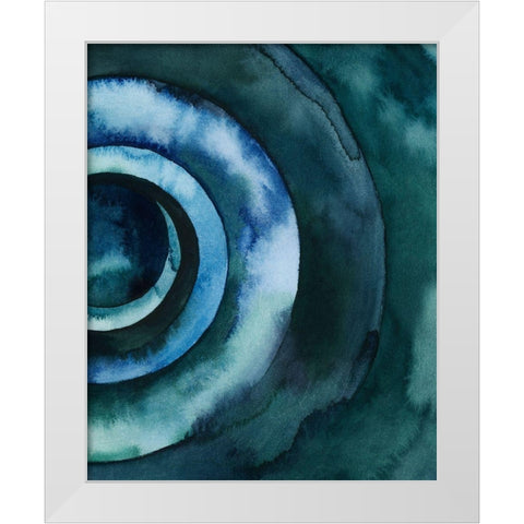 Cobalt Vortex II White Modern Wood Framed Art Print by Popp, Grace