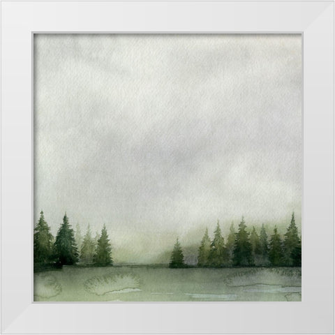 Timberline II White Modern Wood Framed Art Print by Popp, Grace