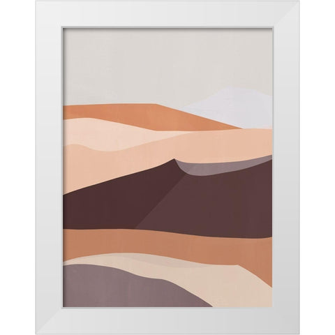 Desert Dunes III White Modern Wood Framed Art Print by Warren, Annie