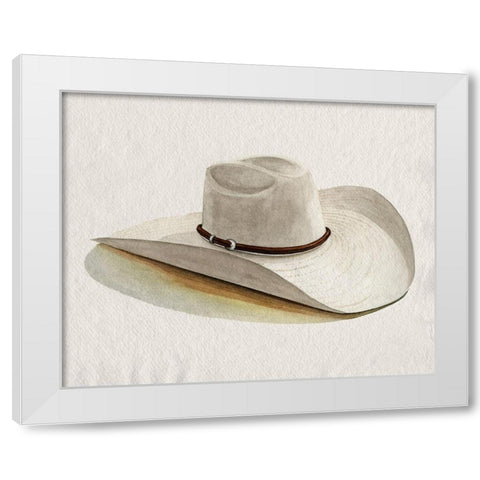 Cowboy Hat II White Modern Wood Framed Art Print by Popp, Grace