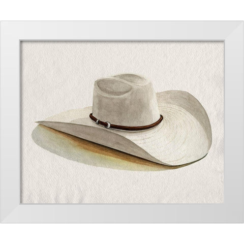 Cowboy Hat II White Modern Wood Framed Art Print by Popp, Grace