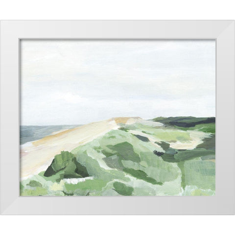 Coastline Greenery II White Modern Wood Framed Art Print by Warren, Annie