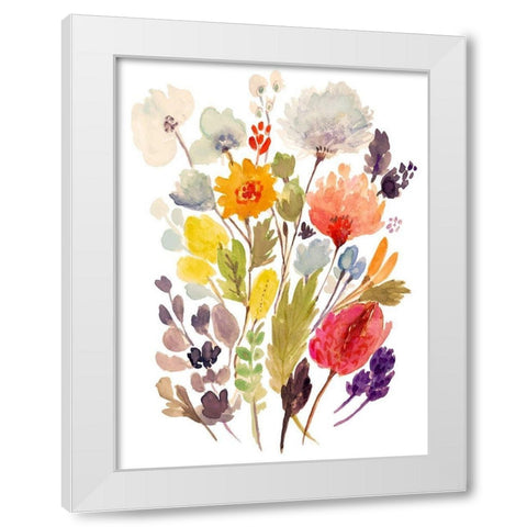 Modern Bouquet Stems II White Modern Wood Framed Art Print by Fields, Karen