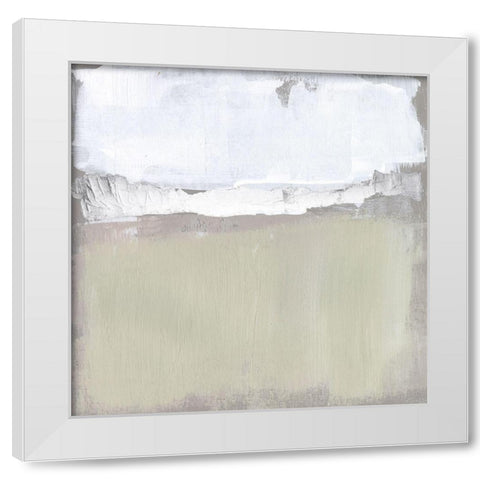 Silver Ribbon Horizon I White Modern Wood Framed Art Print by Goldberger, Jennifer