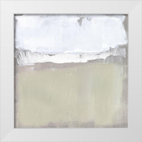 Silver Ribbon Horizon I White Modern Wood Framed Art Print by Goldberger, Jennifer