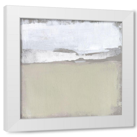 Silver Ribbon Horizon II White Modern Wood Framed Art Print by Goldberger, Jennifer