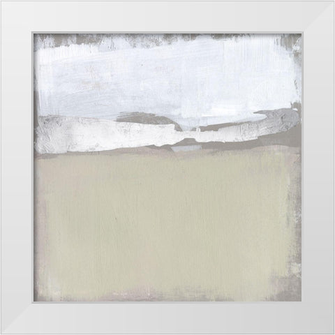 Silver Ribbon Horizon II White Modern Wood Framed Art Print by Goldberger, Jennifer