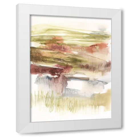 Abstract Flower Horizon I White Modern Wood Framed Art Print by Goldberger, Jennifer