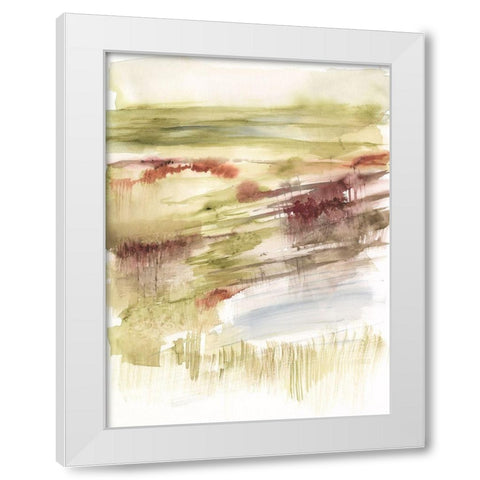 Abstract Flower Horizon II White Modern Wood Framed Art Print by Goldberger, Jennifer