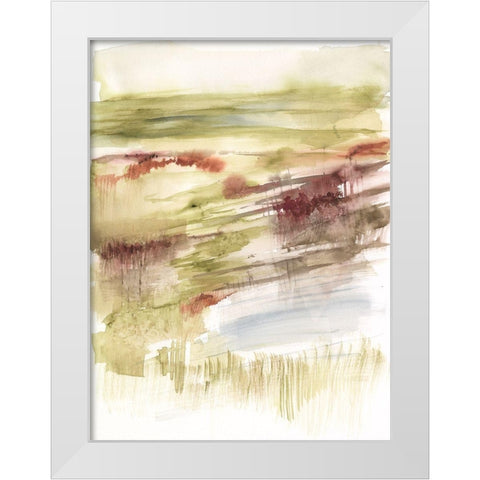 Abstract Flower Horizon II White Modern Wood Framed Art Print by Goldberger, Jennifer