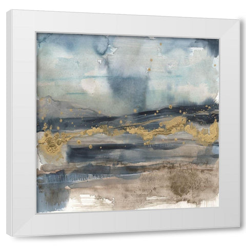 Golden Light on the Horizon I White Modern Wood Framed Art Print by Goldberger, Jennifer