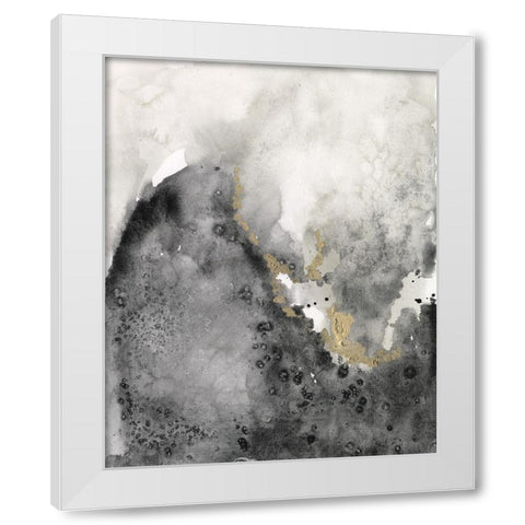 Ebony and Gold I White Modern Wood Framed Art Print by Goldberger, Jennifer