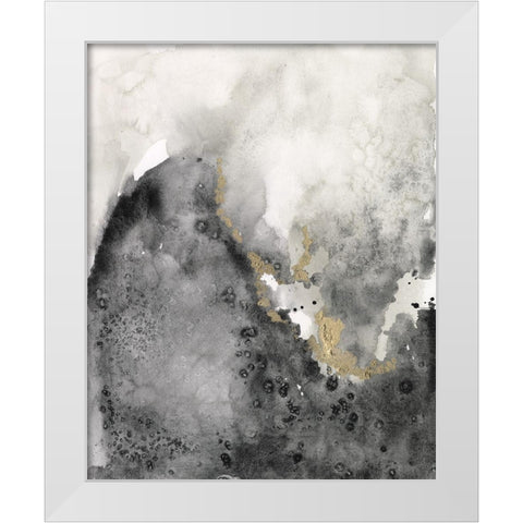 Ebony and Gold I White Modern Wood Framed Art Print by Goldberger, Jennifer