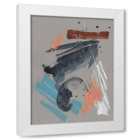 Playful Marks II White Modern Wood Framed Art Print by Goldberger, Jennifer