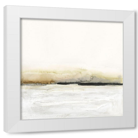 Floating Cinder II White Modern Wood Framed Art Print by Barnes, Victoria